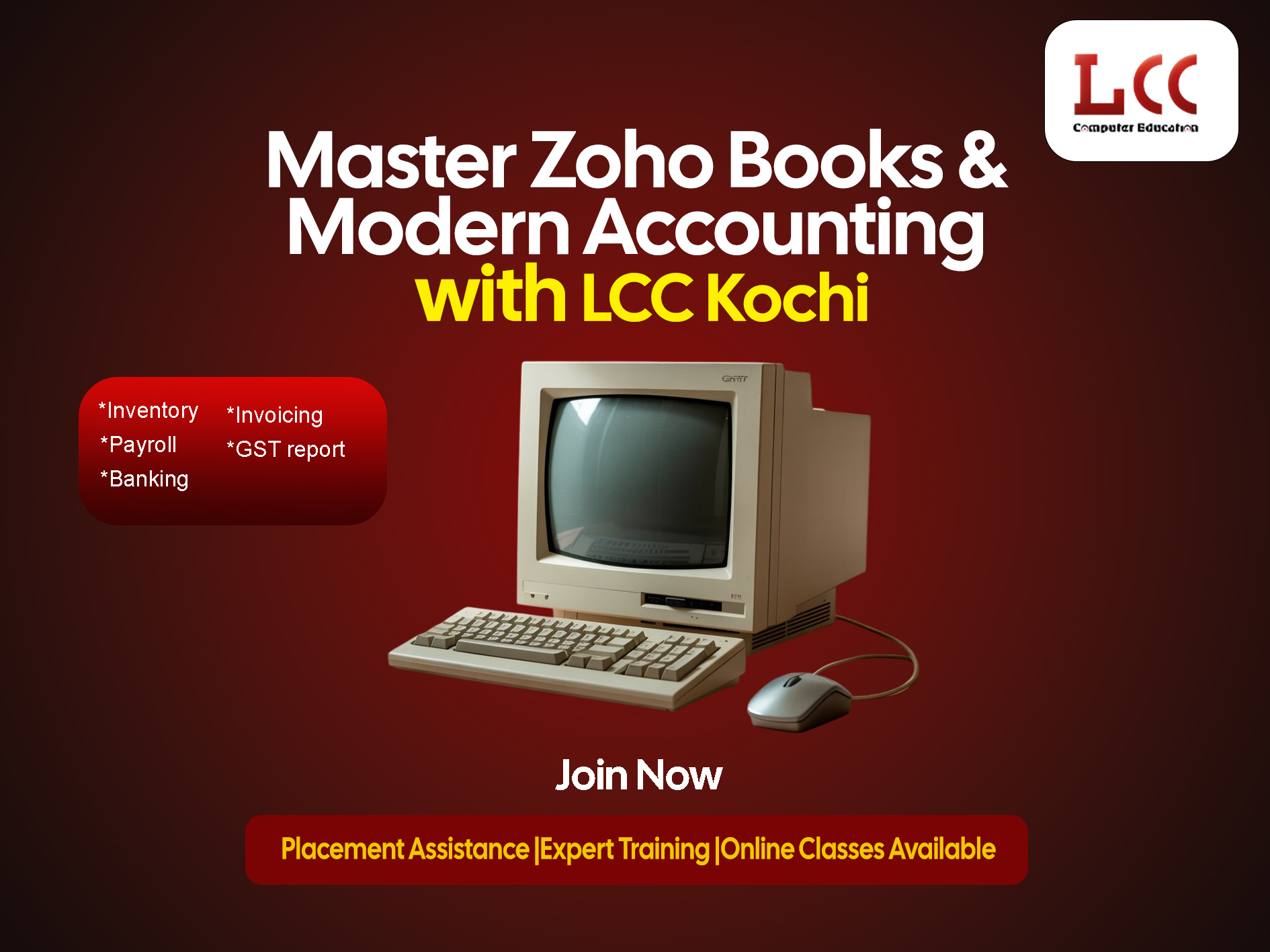 Master Zoho Books & Modern Accounting Tools: Boost Your Finance Career with LCC Computer Education Kochi
